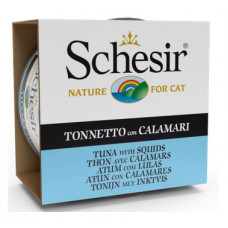 Schesir (It) SCHESIR Cat Tuna with Squids, 85g - tuncis un kalmāri želejā