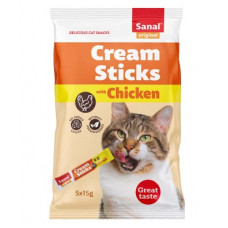 Sanal (Nl) Sanal Cream Sticks Chicken, 5x15g - krēms ar vistu
