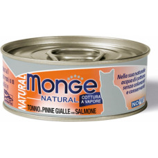 Monge Natural acqua Yellowfin Tuna with Salmon 80 gr - konservi kaķiem