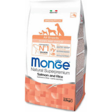 Monge ALL BREEDS Puppy & Junior Salmon and Rice 12 kg - barība suņiem