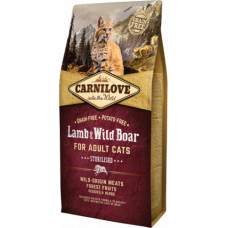 Carnilove Lamb & Wild Boar Adult Cat Sterilised 6 kg barība kaķiem
