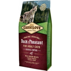Carnilove Duck & Pheasant Adult Cat Hairball Control 6 kg barība kaķiem
