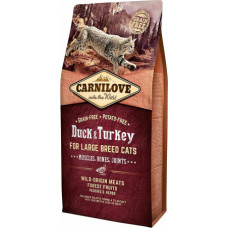 Carnilove Duck & Turkey Large Breed Cats 6 kg barība kaķiem
