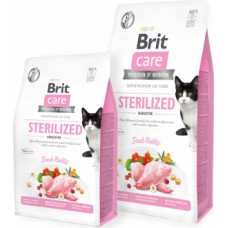 Brit Care Cat GF Sterilized Sensitive (Fesh Rabbit) 0,4 kg barība kaķiem