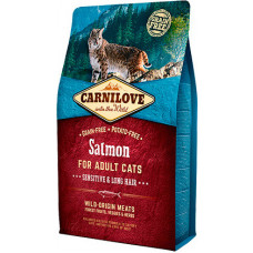 Carnilove Salmon Adult Cat Sensitive & Long Hair 2 kg barība kaķiem