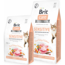 Brit Care Cat GF Sensitive Healthy Digestion & Delicate Taste 2 kg barība kaķiem