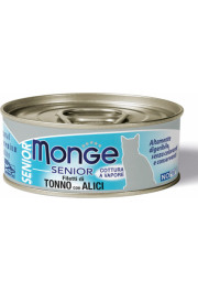 Monge Jelly Tuna Fillet with Anchovies Senior 80 gr - konservi kaķiem